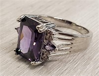 Purple Amethyst Fashion Ring