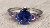 Sapphire and Amethyst Ring