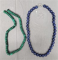 Beaded Lapis Necklace & Beaded String