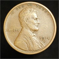 1914-S Lincoln Cent - VF/XF