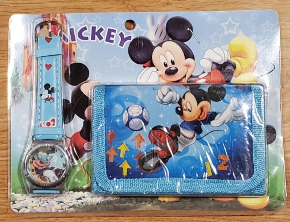 Sealed Mickey Mouse Watch & Wallet