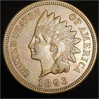 1893 Indian Head Cent - AU+ Stunner