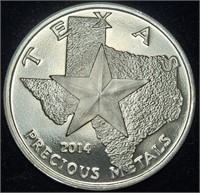 2014 Texas Precious Metals 1 Ounce Silver Round