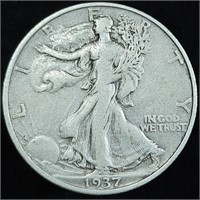 1937-S Walking Liberty Half Dollar - VF