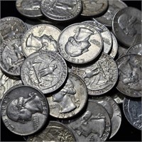 Roll of 40 Silver Washington Quarters - Hefty