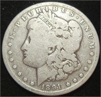 1891-O Morgan Dollar - Tougher Orleans Issue