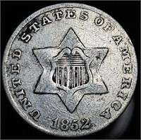 1852 3 Cent Piece Trime