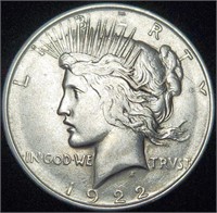 1922-D Silver Peace Dollar - Extra Fine Example