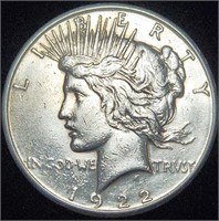 1922-S Silver Peace Dollar - Extra Fine Francisco