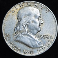 1958-D Franklin Half Dollar - AU