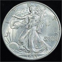 1943 Walking Liberty Half Dollar - BU Original
