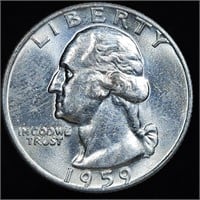 1959-D Washington Silver Quarter - BU