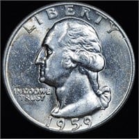 1959-D Washington Silver Quarter - BU