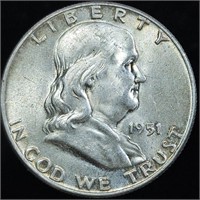 1951 Franklin Half Dollar - BU + FBL?