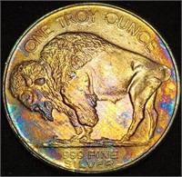 Vintage Buffalo .999 Silver Ounce Toner