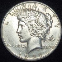 1922-S Silver Peace Dollar - Extra Fine Francisco