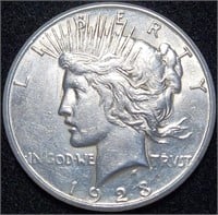 1923-S Silver Peace Dollar - Very Fine Coin!