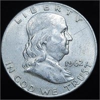 1962-D Franklin Half Dollar - AU