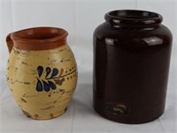 AntiqueAmericana Stoneware Crock Jar Pottery