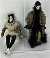 Porcelain Harlequin Dolls