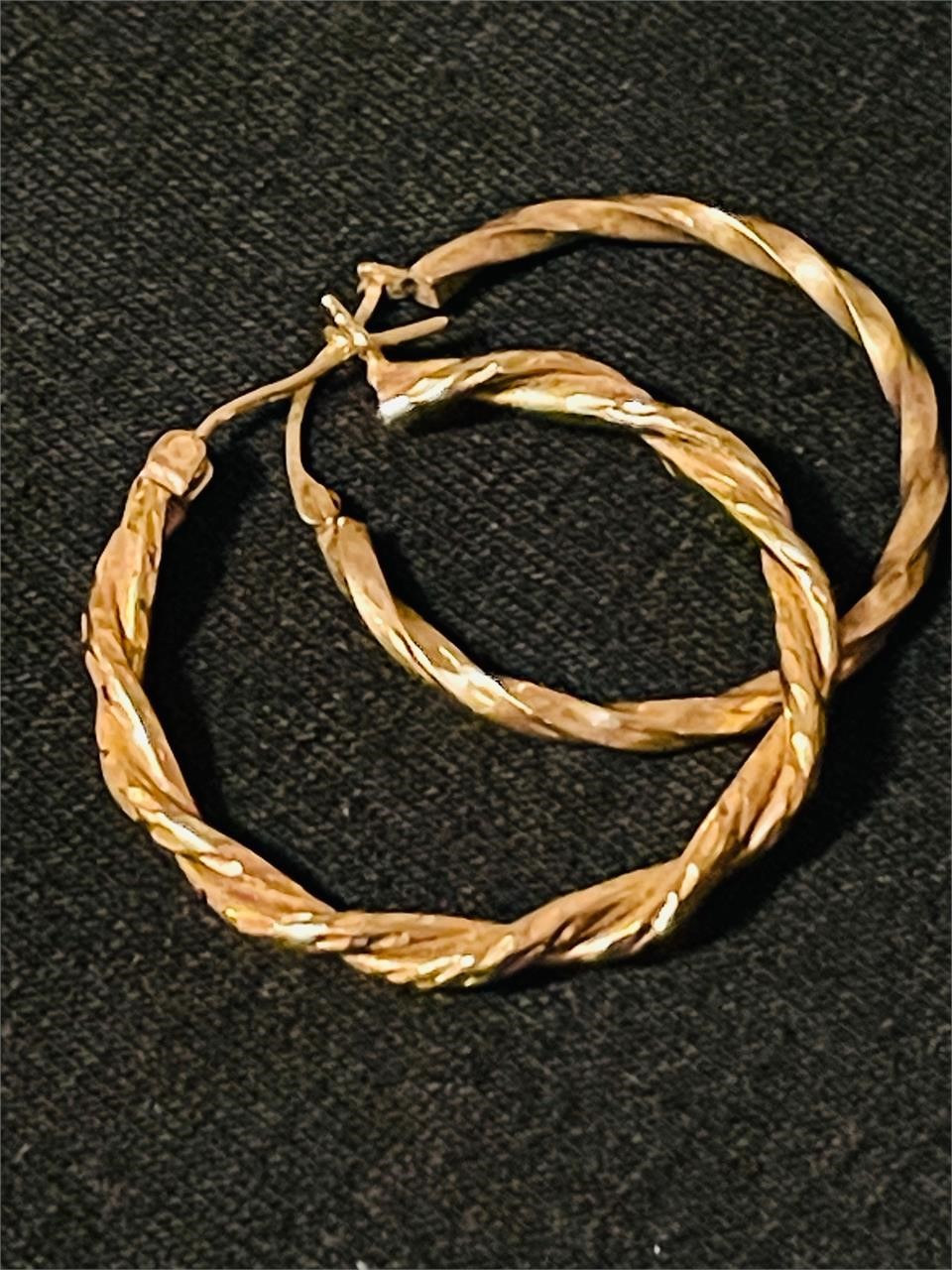 14k Vintage Gold Hoop Earrings