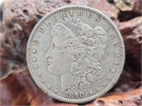 1890 P Morgan Silver Dollar