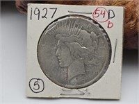 1927 D  Peace Silver Dollar