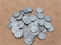 60 Silver Mercury Dimes