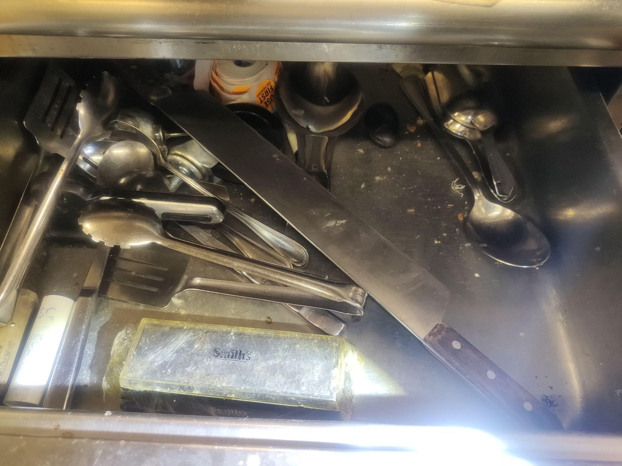 Misc ware in ss table drawer