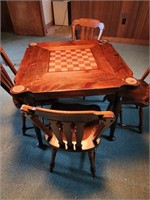 Ethan Allan Old Timer game table with 4 chairs.