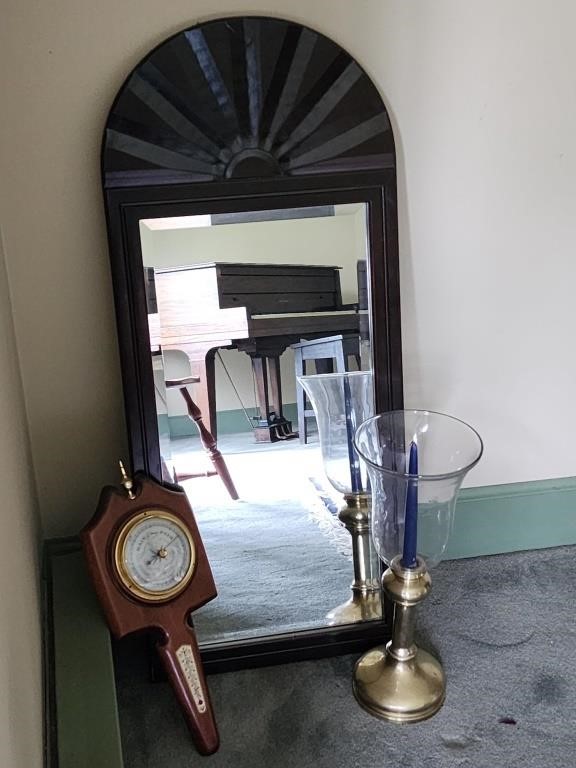 Modern Tombstone style Mirror,  Swift Barometer
