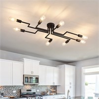 $80  ZGLAOJTBlack 8-Light Ceiling Fixture for Room