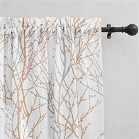 NICETOWN Kitchen Sheer Curtains 63 Inches Long, Tr