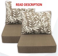 $150  Patio Cushions 22x24 - Gray Leaves