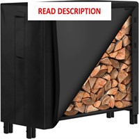 $65  AMAGABELI 4ft Firewood Rack with Cover  Black