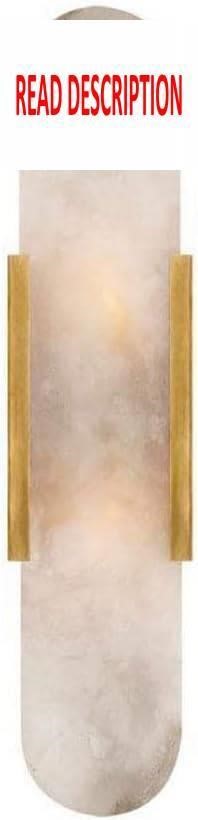 $137  Gold Marble Wall Sconce  Mid Century  19.7