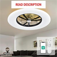 $140  24' Ceiling Fan with Light and Remote  Black