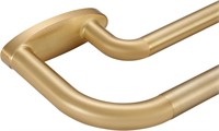 Double Curtain Rods Warm Gold