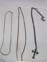 3 unmarked necklaces