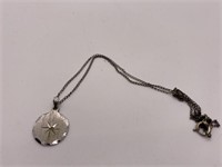 Sterling pendant *chain is knotted
