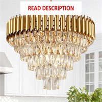 $280  AXILIXI Gold Chandelier  24 Round  5 Tiers
