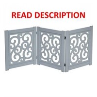 $45  Freestanding Pet Gate 4-Panel Grey 47x19