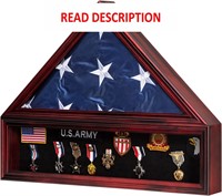 $97  Military Shadow Box for 5'x9.5' Flag  Wood