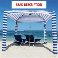 $199  8'x8' Beach Cabana Canopy  Navy Stripes