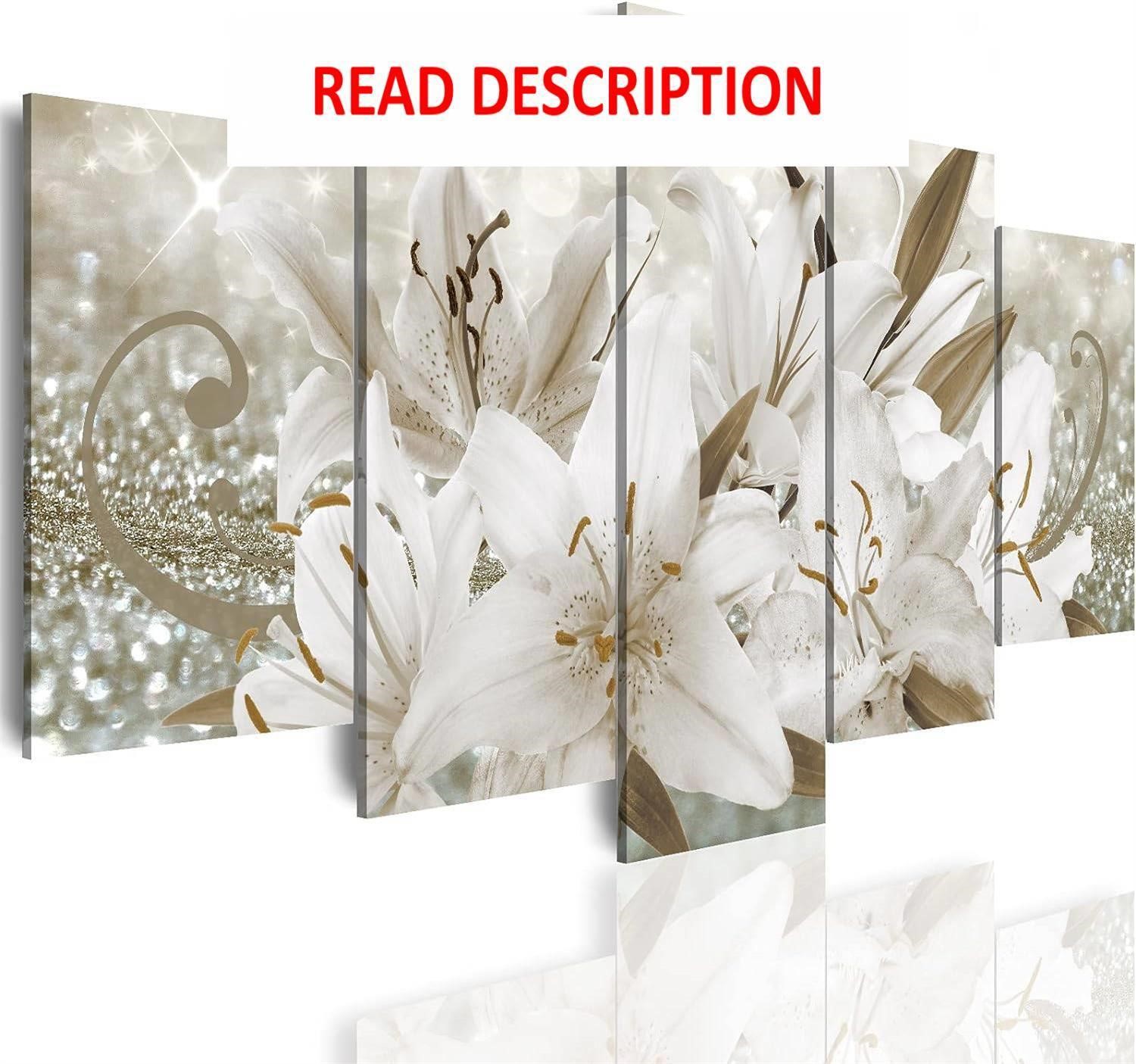 $42  LUDUHU White Orchid - B  Oversize 40x20inch