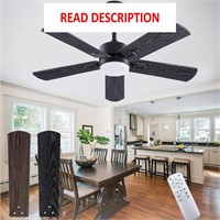 $80  42 Ceiling Fan  Light  Remote  Black/Walnut