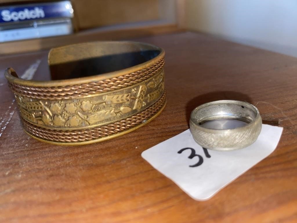 Bracelet and sterling ring