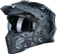 $130 Open Face Motorcycle 3/4 Half Helmet XXL