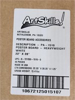 Case of 40 white poster board paper