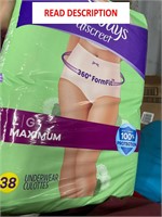 $40  L maximum underwear culottes 76 count